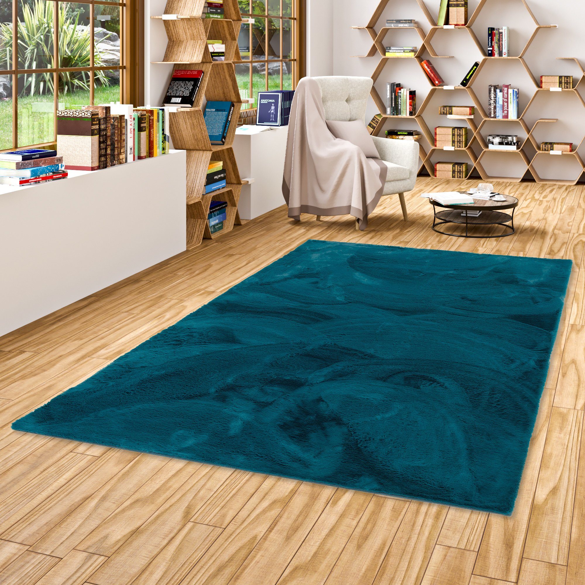 Fellteppich Luxus Super Soft Fellteppich Plush, Pergamon, Rechteckig, Höhe: 25 mm