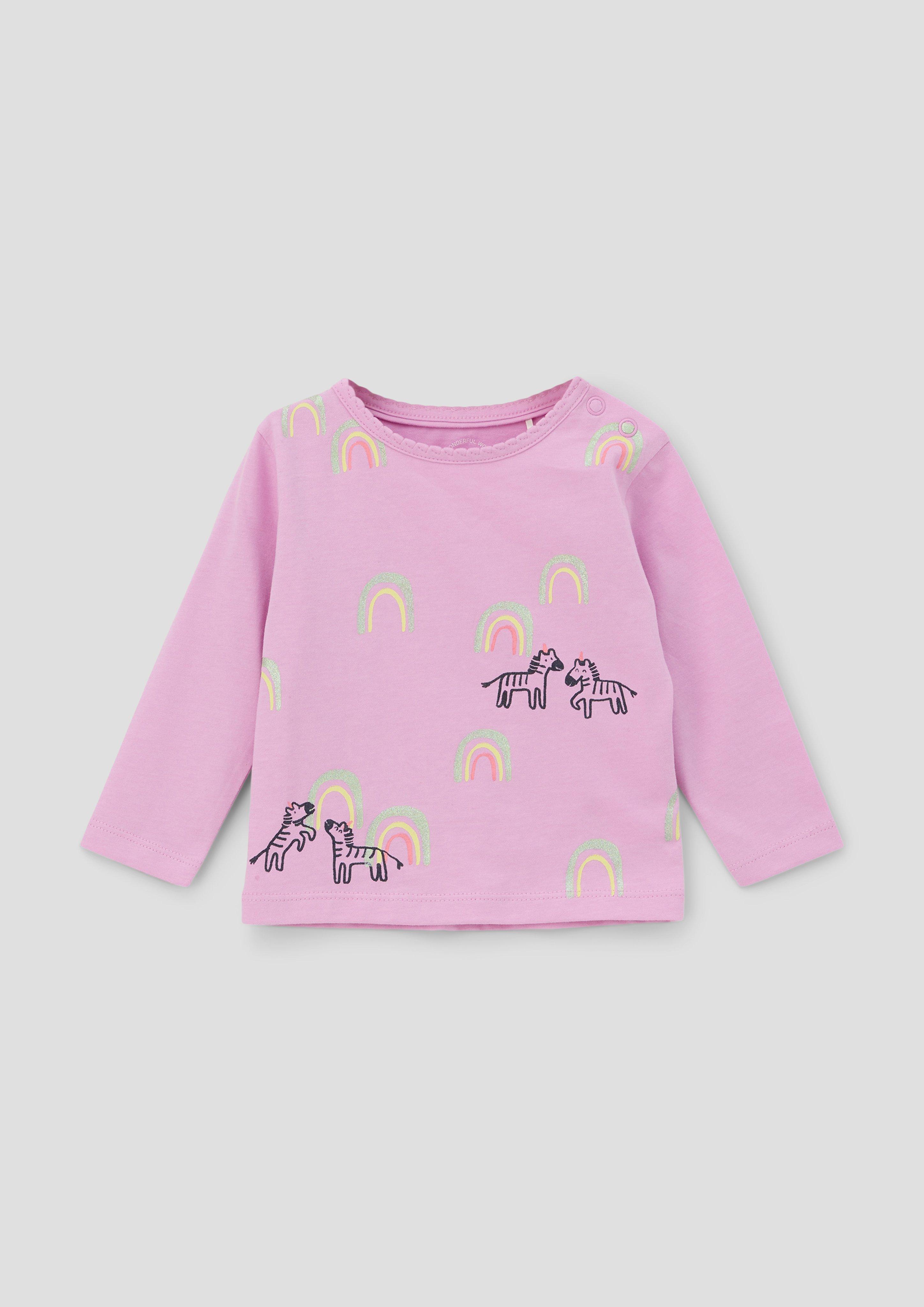 Langarmshirt mit Glitzerprint  2142888-4442