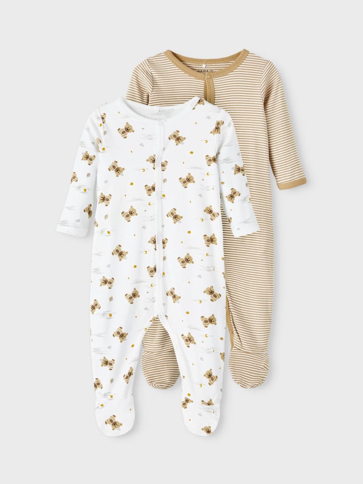 name it 2er Pack Einteiler Teddy Motiv in Beige günstig kaufen