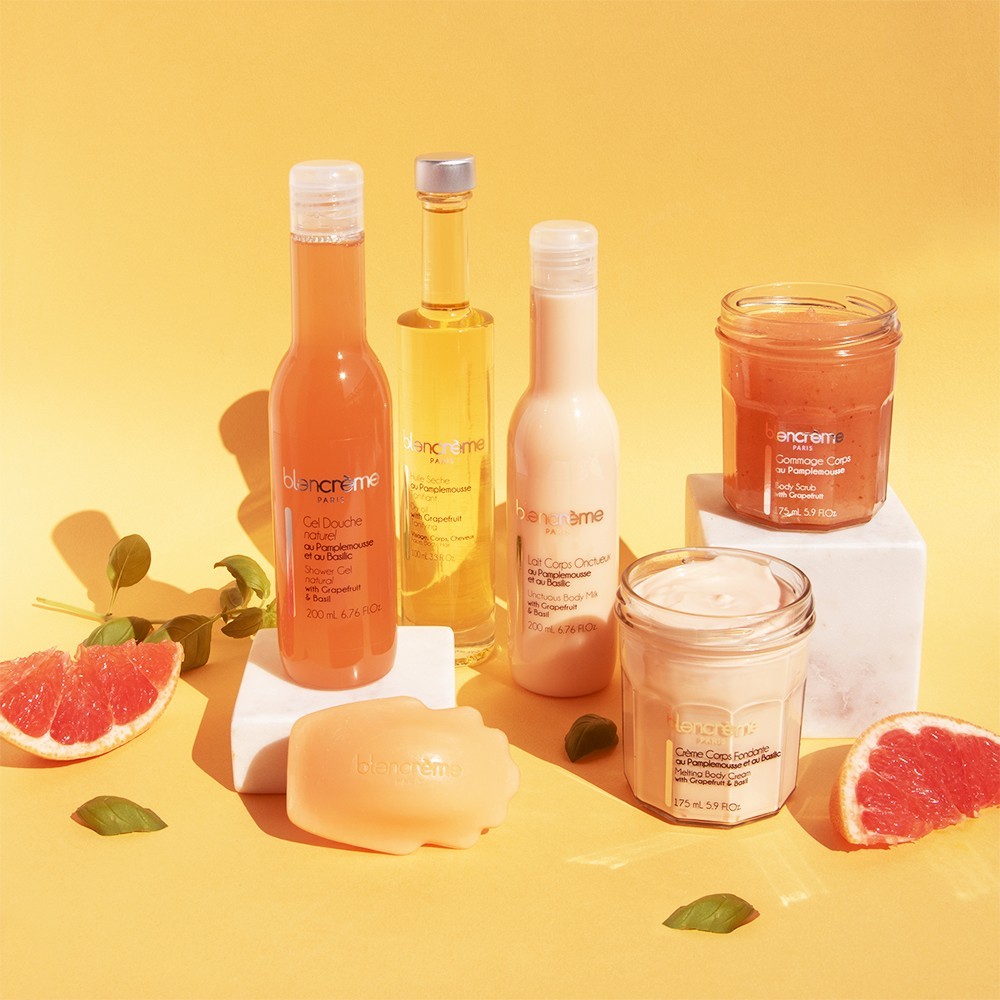 Gel de duș natural Blancrème - Grapefruit și busuioc