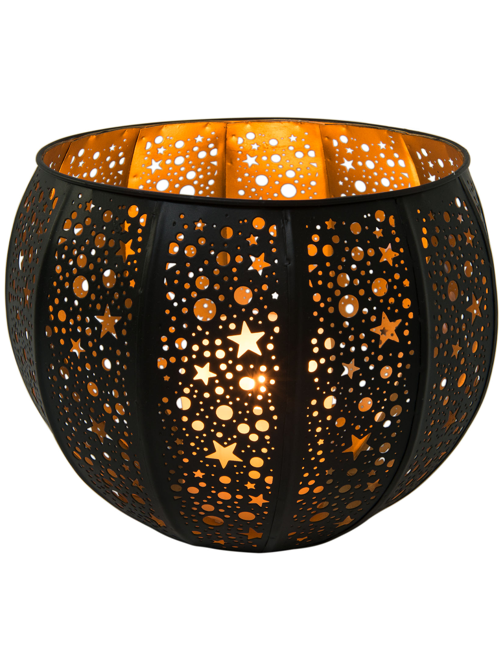 Verano Windlicht, Black/Gold