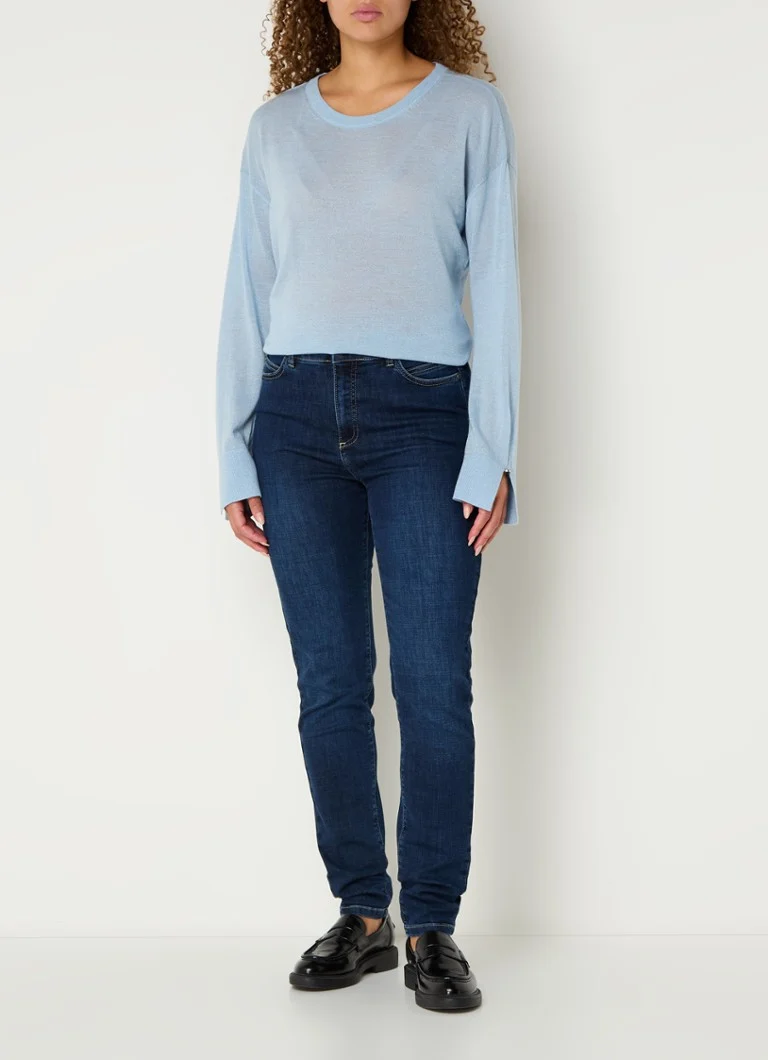 Maglione a maglia fine di Claudia Sträter, in misto lana merino e lurex