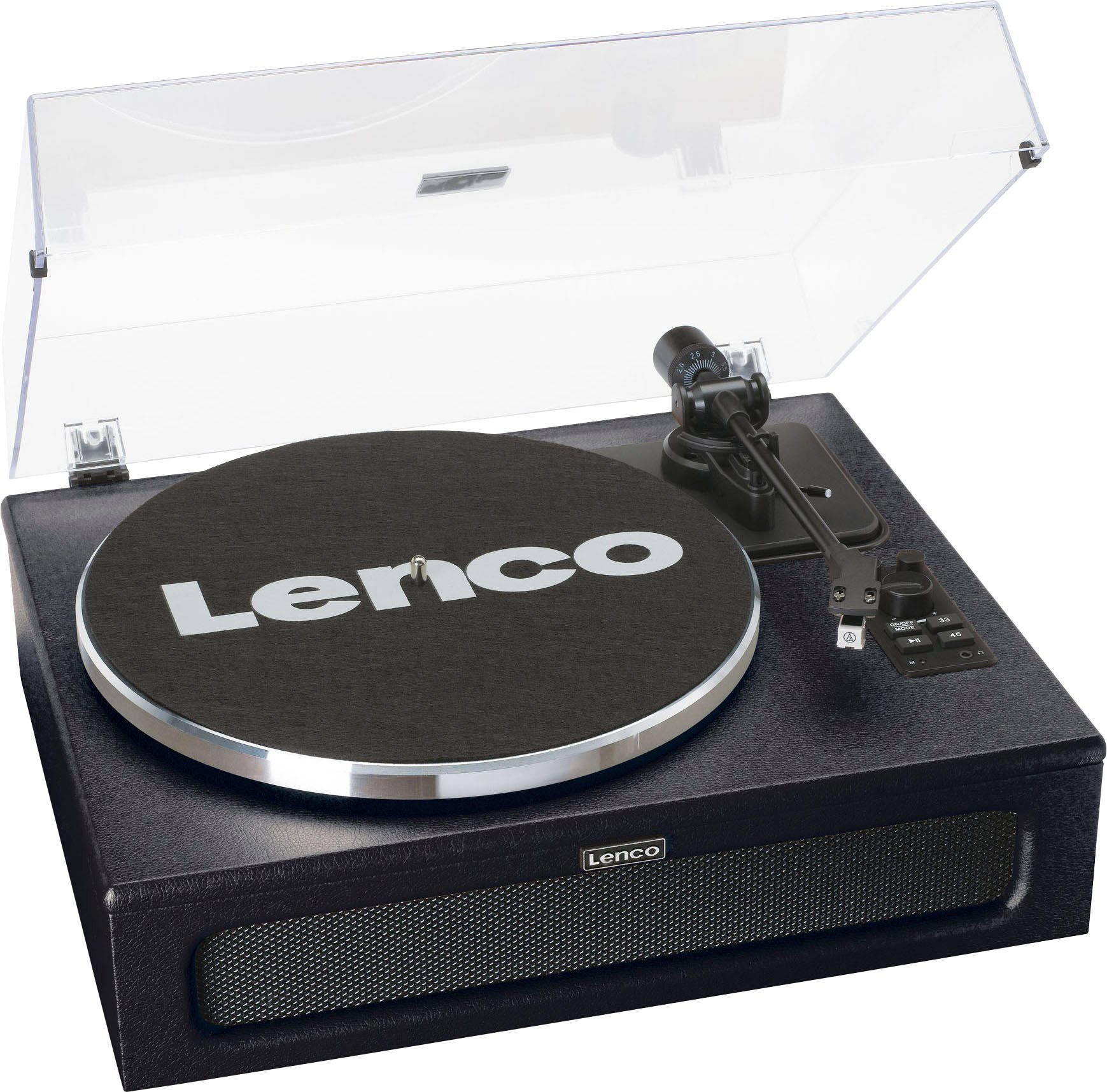 Lenco LS-430 Plattenspieler mit 4 Lautsprechern Plattenspieler (Riemenantrieb)