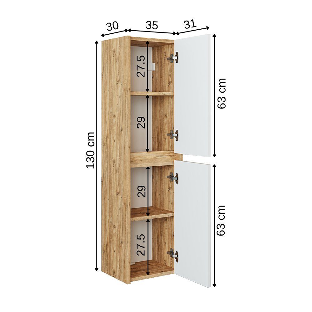 Roomart Badmöbel-Set, (Badmöbel Set ATRIA 85 cm in 4 Farben Unterschrank mit Waschbecken)