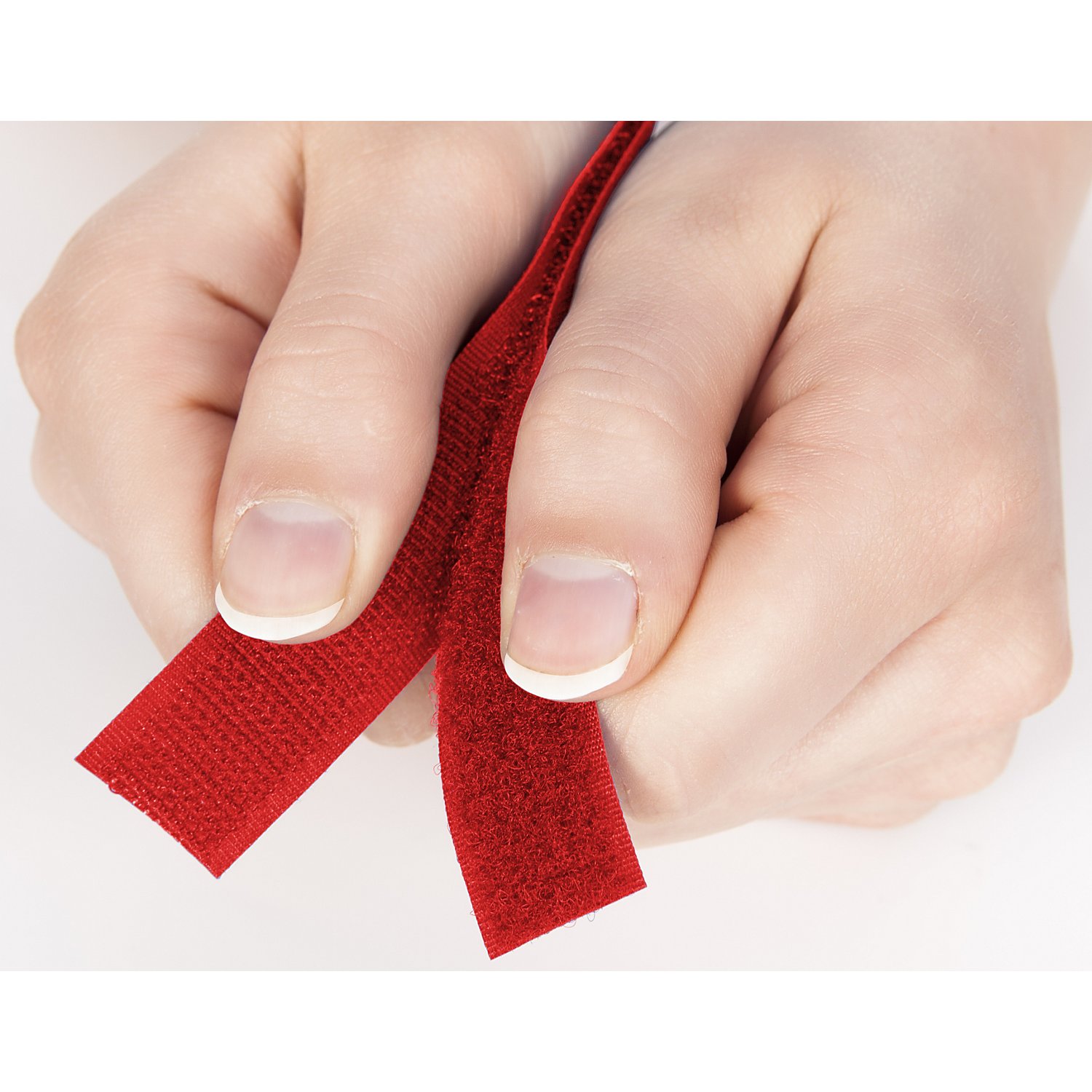buttinette Klettverschlussband, zum Annähen, rot, Breite: 2 cm, Inhalt: je 3 m