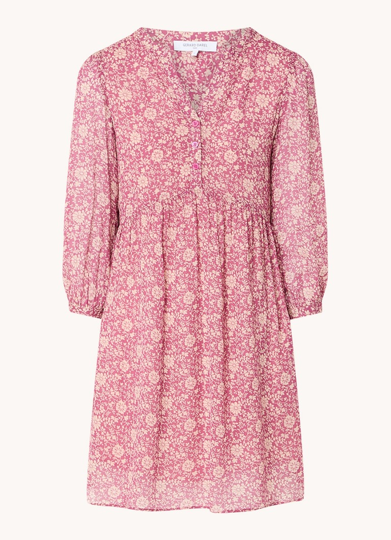 Rochie scurtă de tip tunică cu imprimeu floral, creată de Gerard Darel.