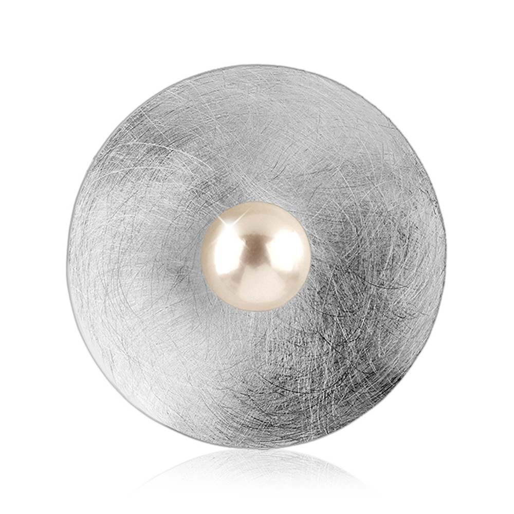 Nenalina Nenalina Pendentif Femmes Pendentif Rond Mat Élégant avec perle de coquillage en  Pendentif