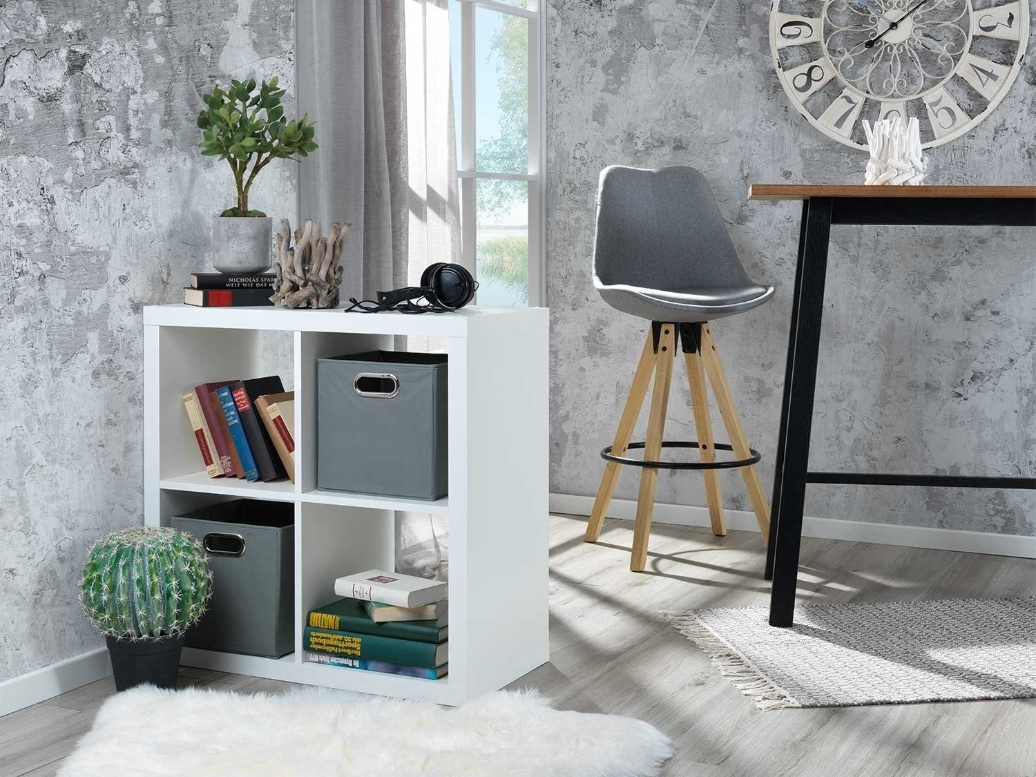 Raumteilerregal STYLE, B 77 cm, H 77 cm, 4 offene Fächer