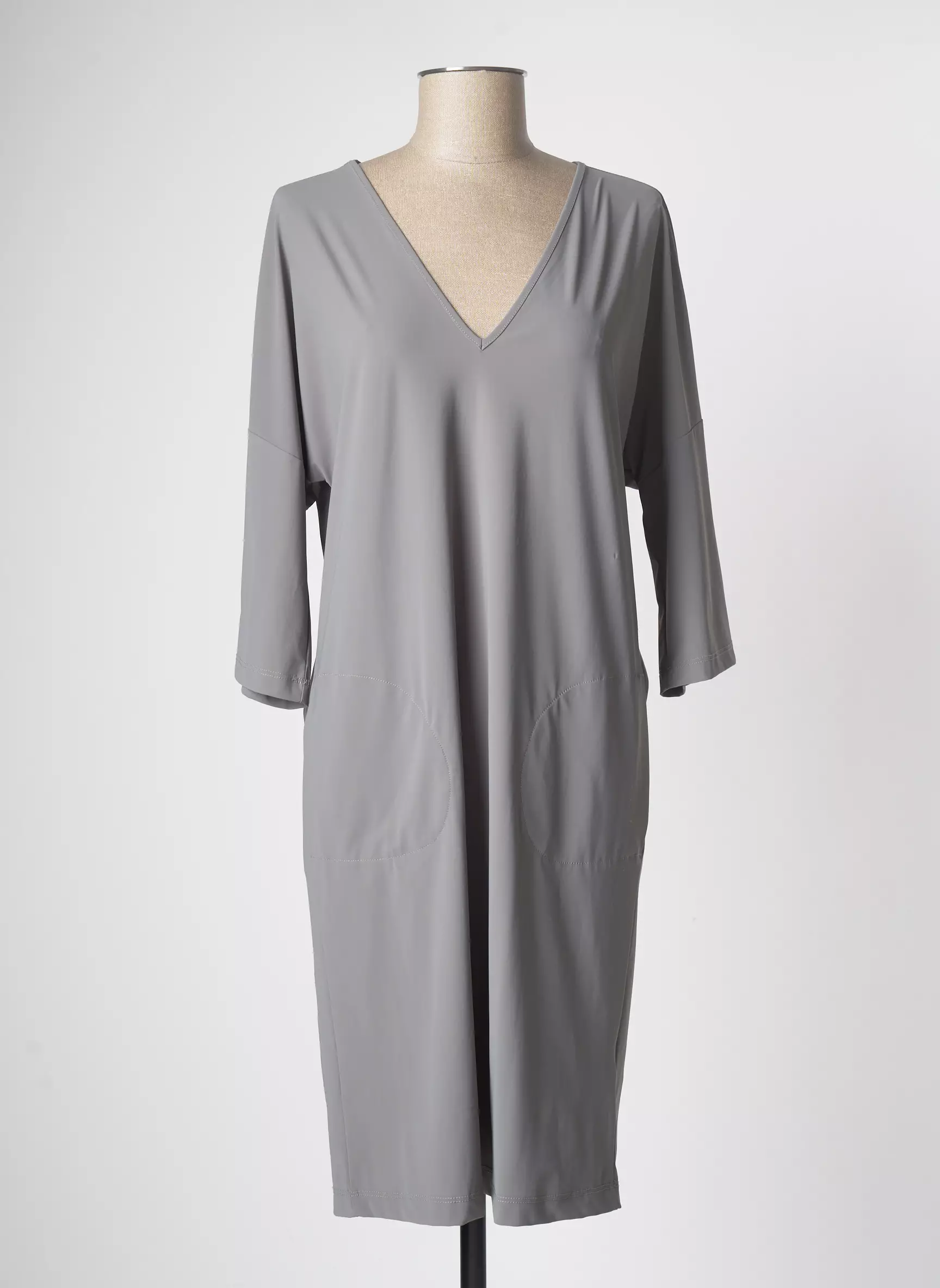 Li Q Robes Mi Longues Femme couleur gris