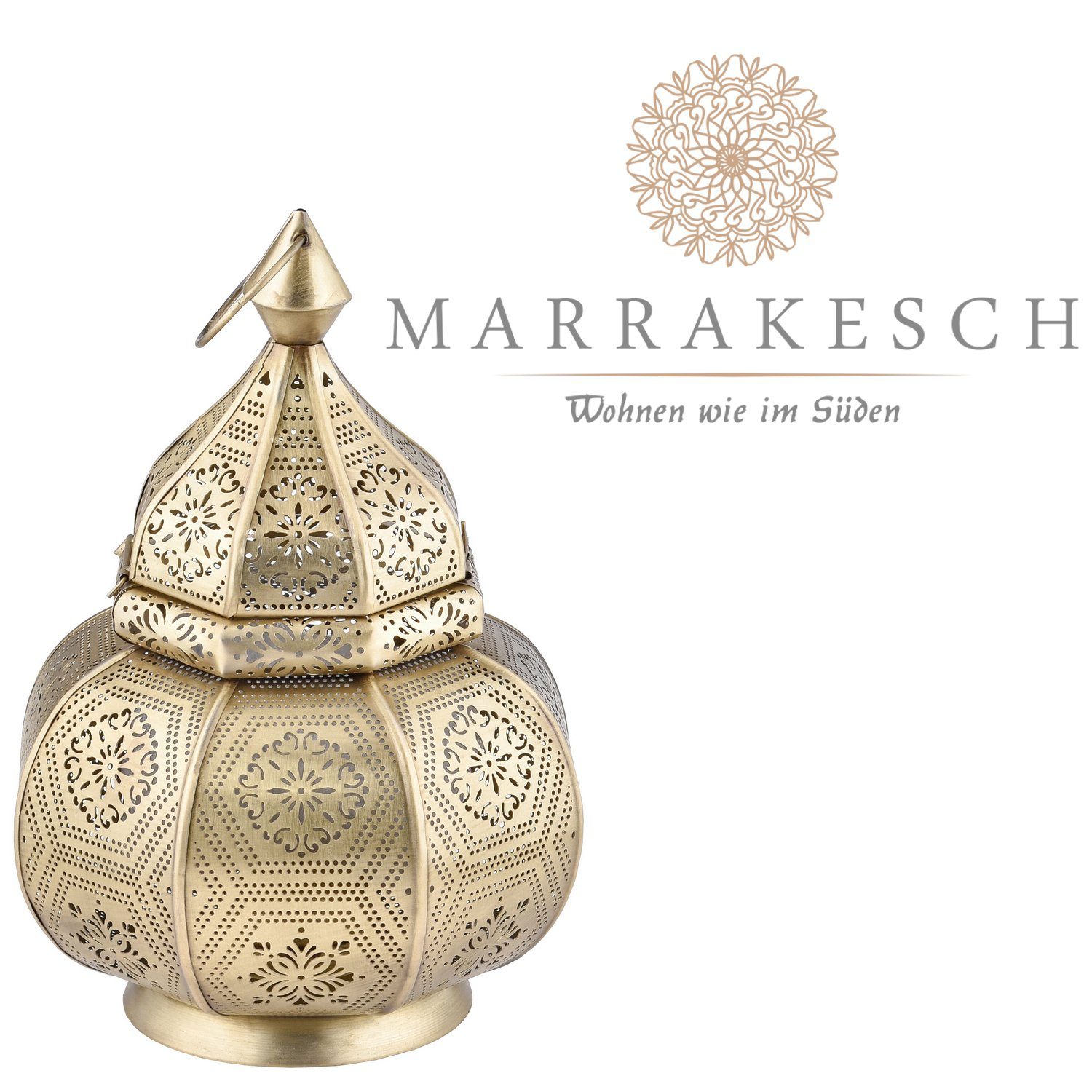 Marrakesch Orient & Mediterran Interior Windlicht Tischlampe Laterne Mahana, Leuchte, Windlicht, Deko (1 St), Handarbeit