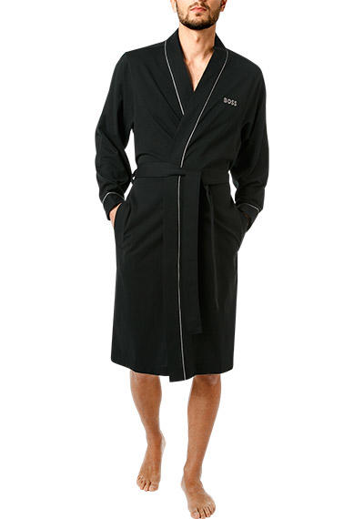 BOSS Black, Bademantel, Baumwoll-Jersey, schwarz