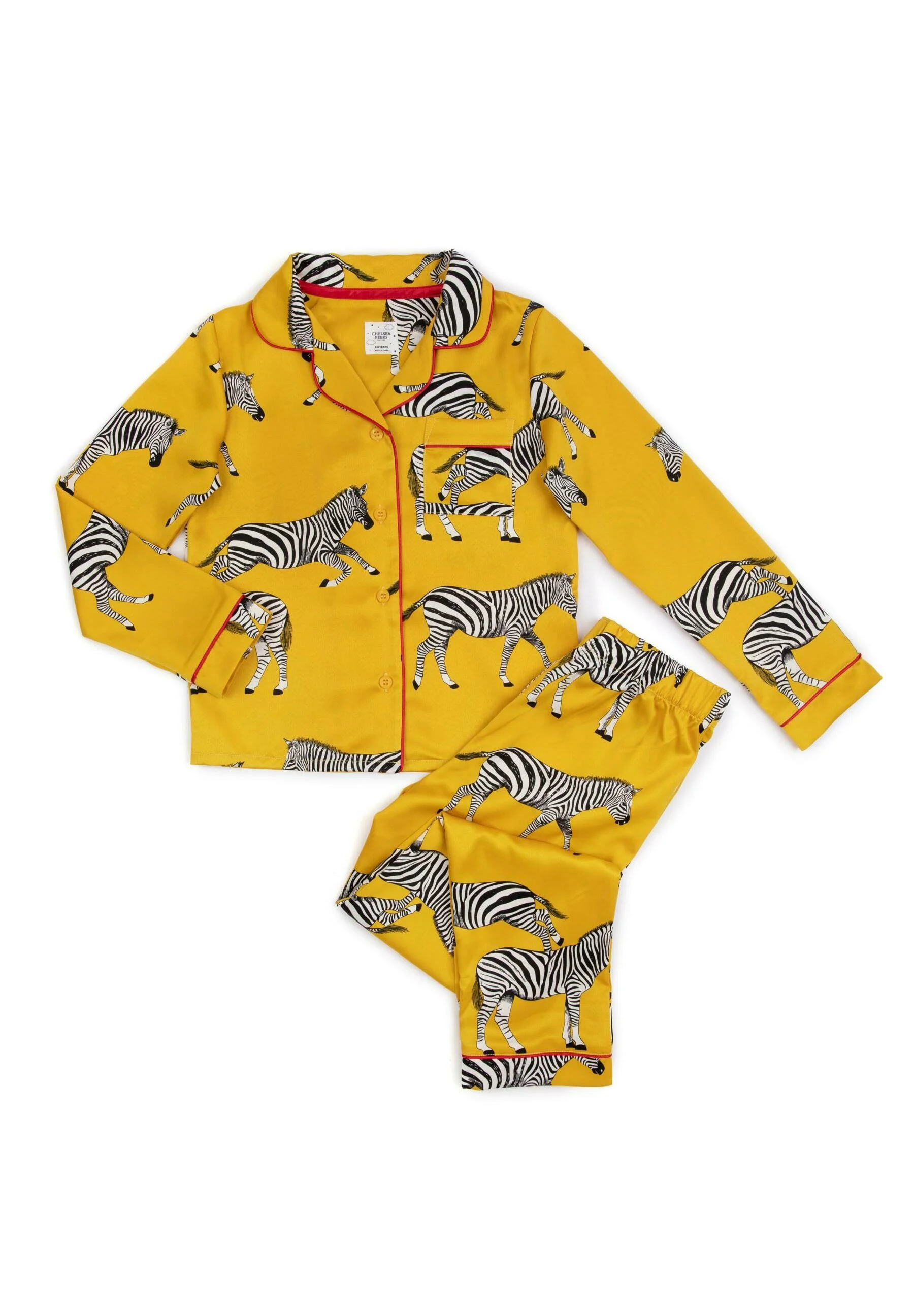 Conjunto de pijama con estampado de cebra de Chelsea Peers