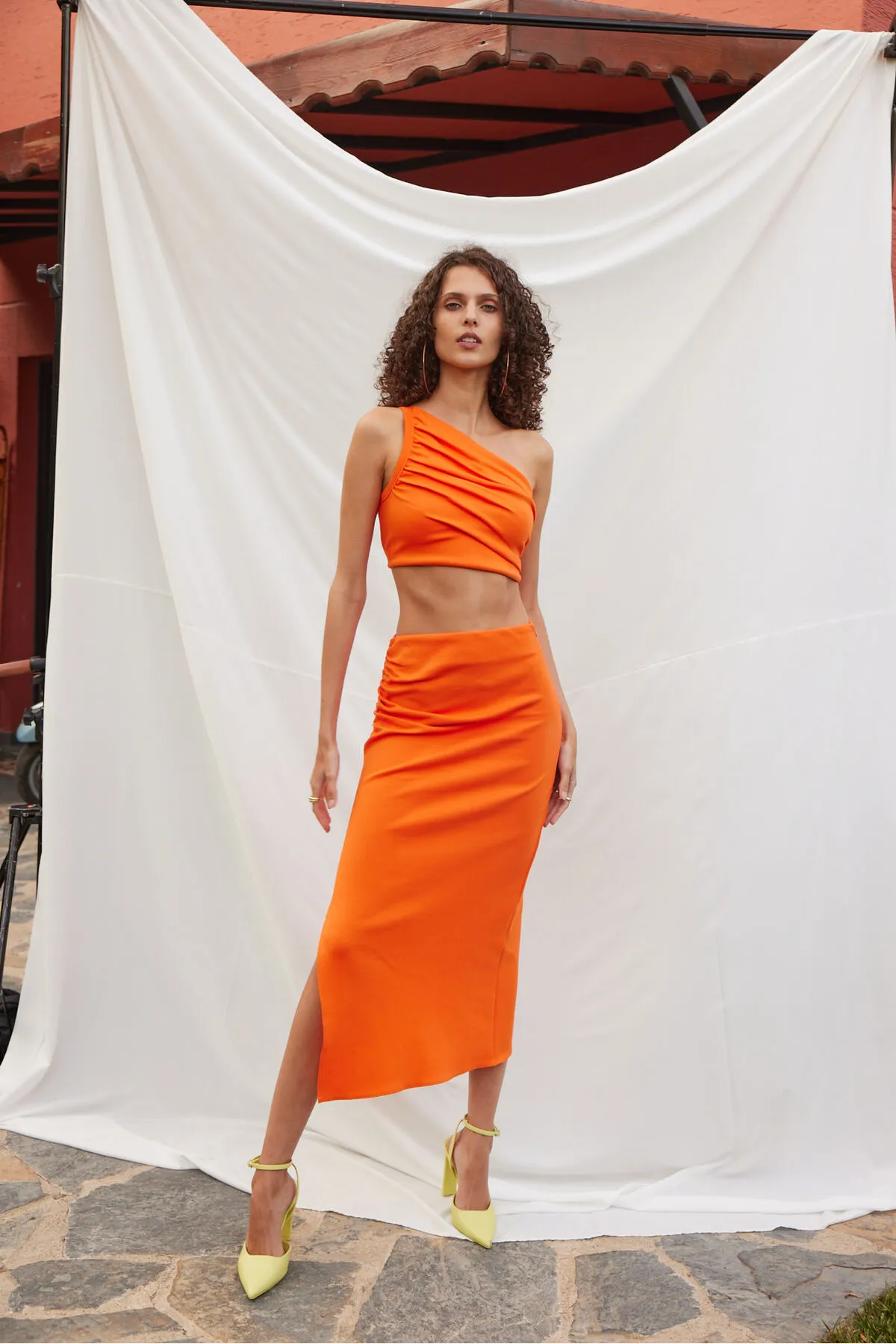 VATKALI  Flam Bustier-Set mit drapiertem Rock