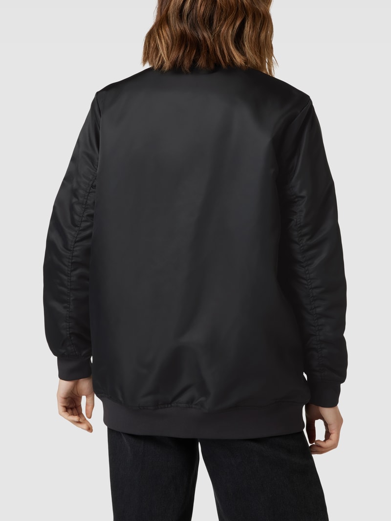 Bomberjacke mit Reißverschluss in schwarz