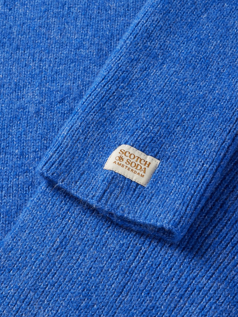 Schal mit Label-Detail in blau