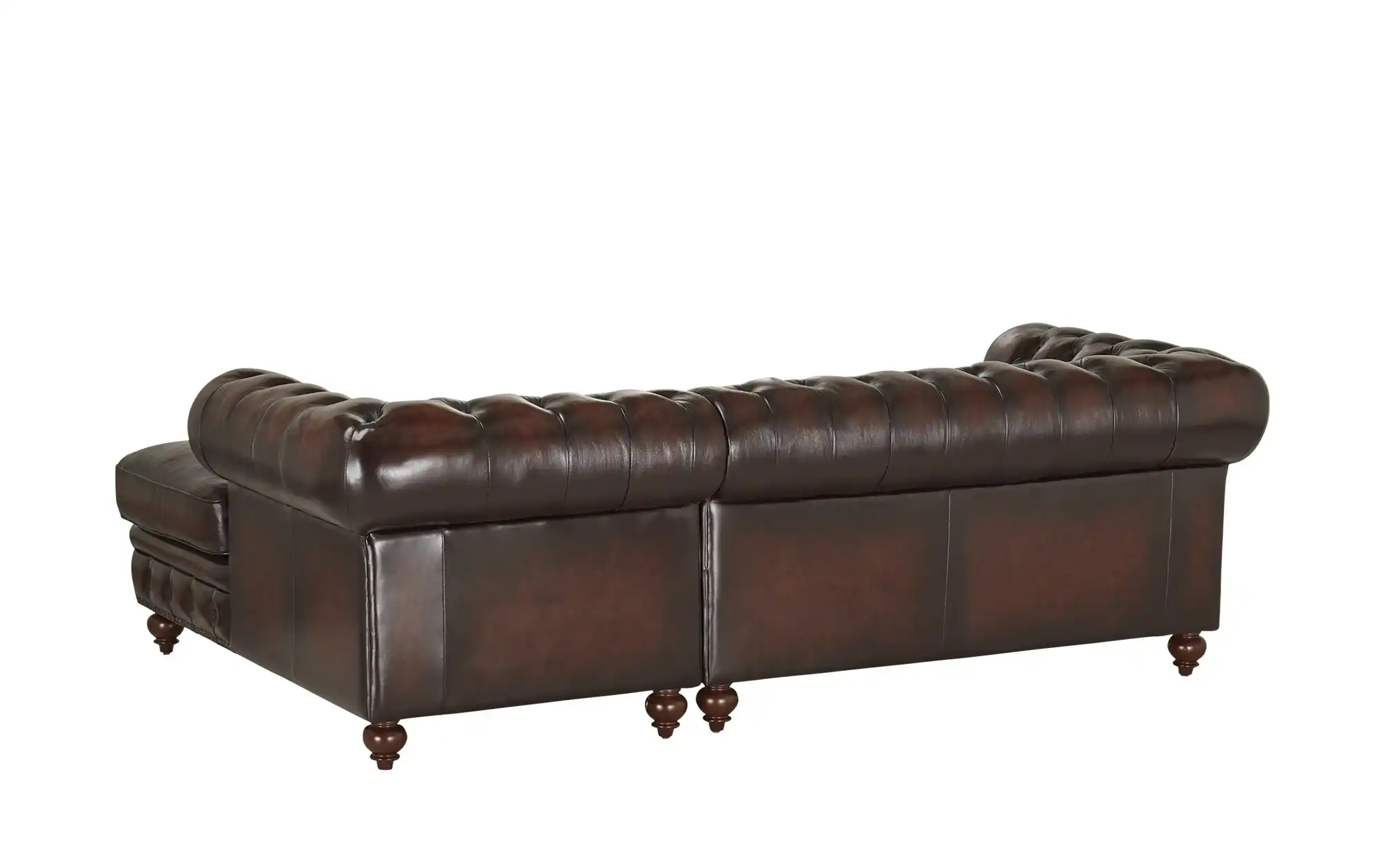 Primo Ecksofa Bezug aus Echtleder Chesterfield