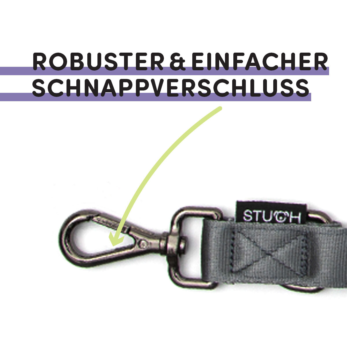 STUCH Hundeleinen STUCH Hundeleine Führleine grau