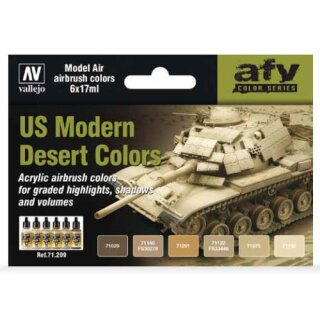 Vallejo Model Air: Model Air Set US Modern Desert Colors (6)