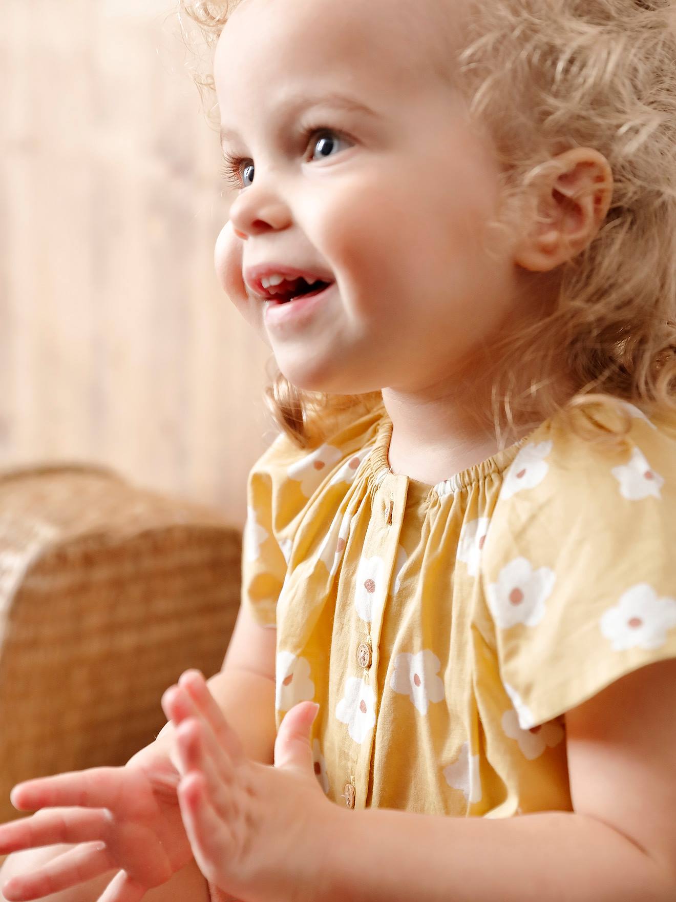 Blouse bébé manches papillon bleu pâle