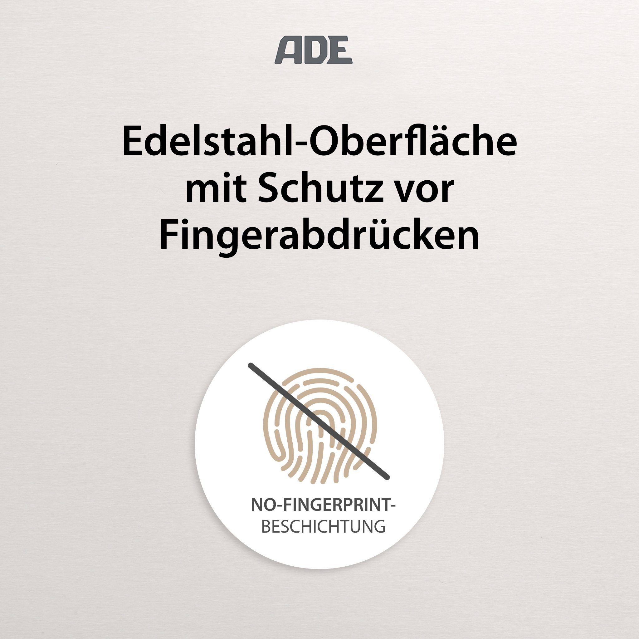ADE Küchenwaage Waage mit großer XXL-Wiegefläche aus Edelstahl, für präzises Wiegen bis 15kg, mit Zuwiegefunktion (Tara) und Auto-Hold