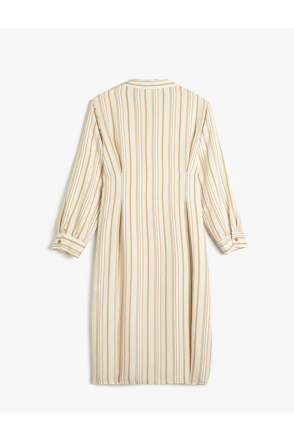 Koton  Hemdkleid aus Leinenmischung mit langen Ärmeln