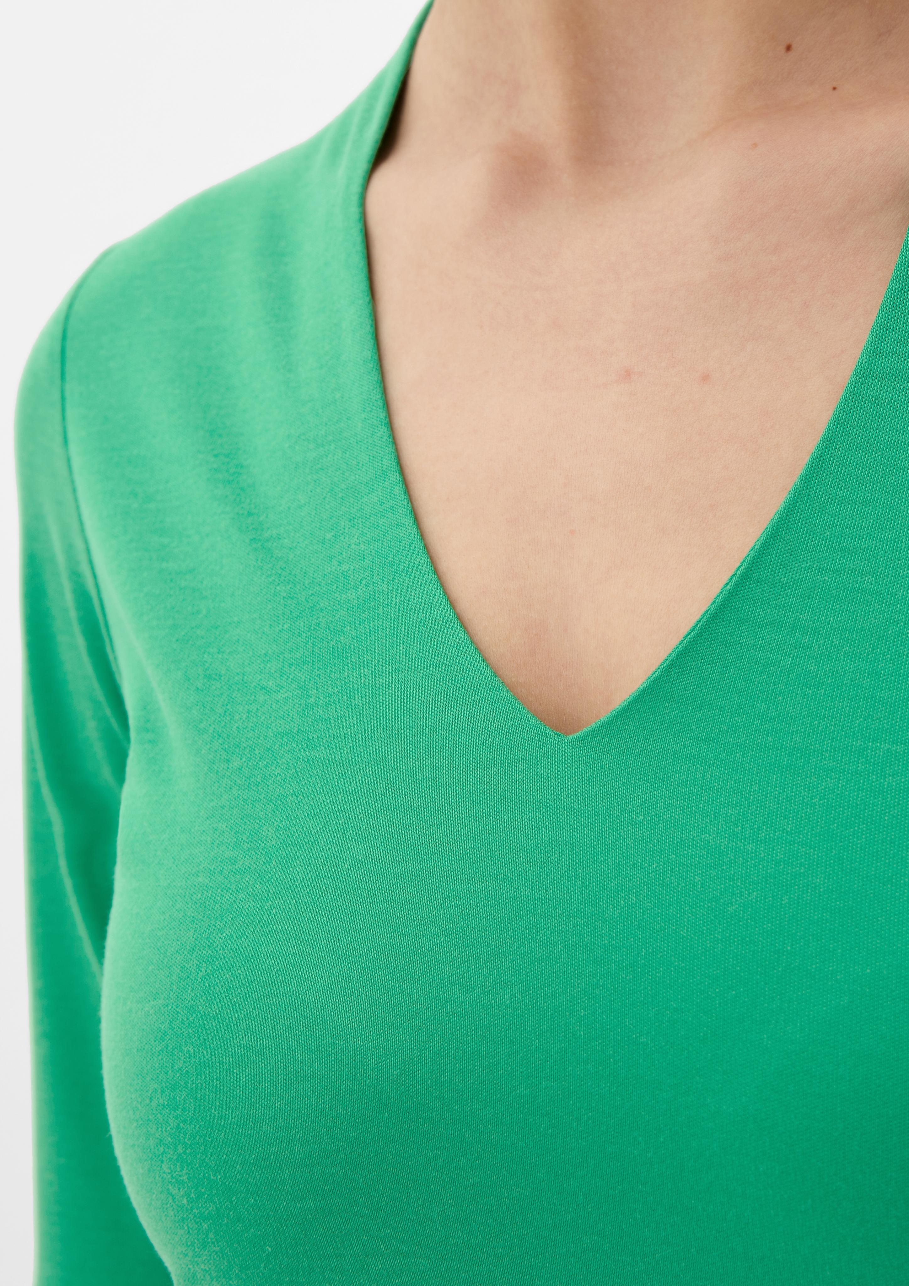 Lyocell-Shirt mit V-Ausschnitt  2132579-7588
