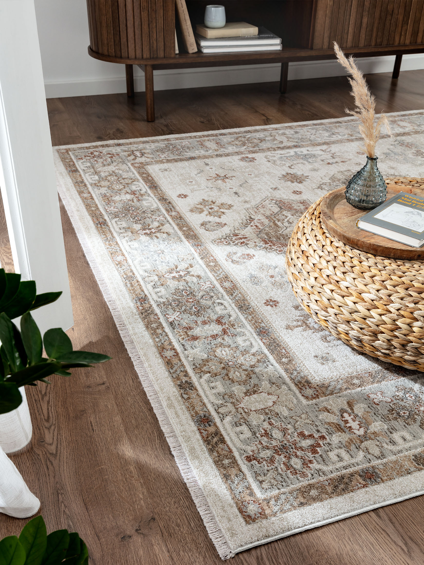 Amarat Vintage-Teppich, Creme