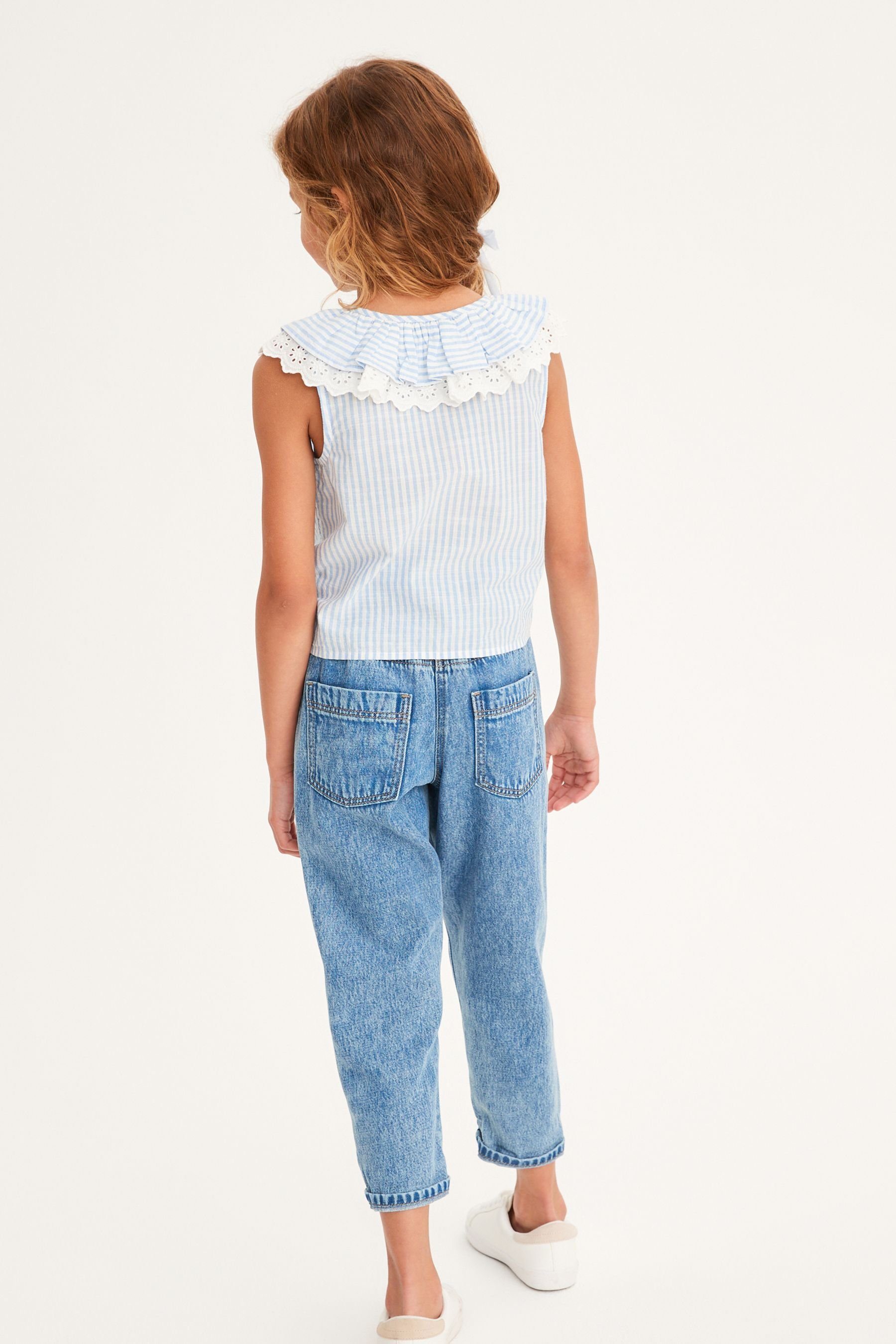 Next Blusentop Bluse zum Binden mit Rüschenkragen (1-tlg)