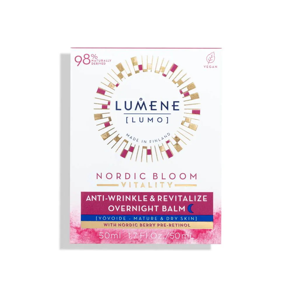 „Lumene Nordic Bloom“ – raukšles slopinantis ir gaivinantis naktinis balzamas 50 ml