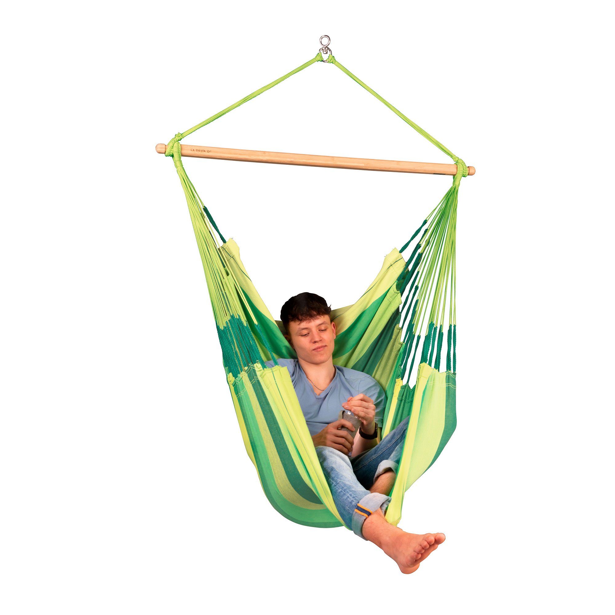 La Siesta Hängestuhl Hängestuhl Habana Jungle - Hängestuhl aus Bio Baumwolle Comfort Size, Hochwertige Qualität