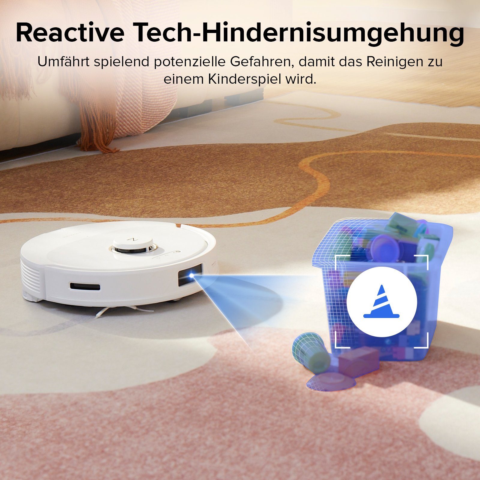 Roborock Saugroboter Q8 MAX, 59,00 W, mit DuoRoller-Bürste, 5500 Pa Saugkraft, No-Go-Zonen, Reinigung entlang der Bodenlinie, 3D-Zeichnung/mehrere Reinigungsstufen, Alexa & App Connect(Q7 max Aktualisierung)