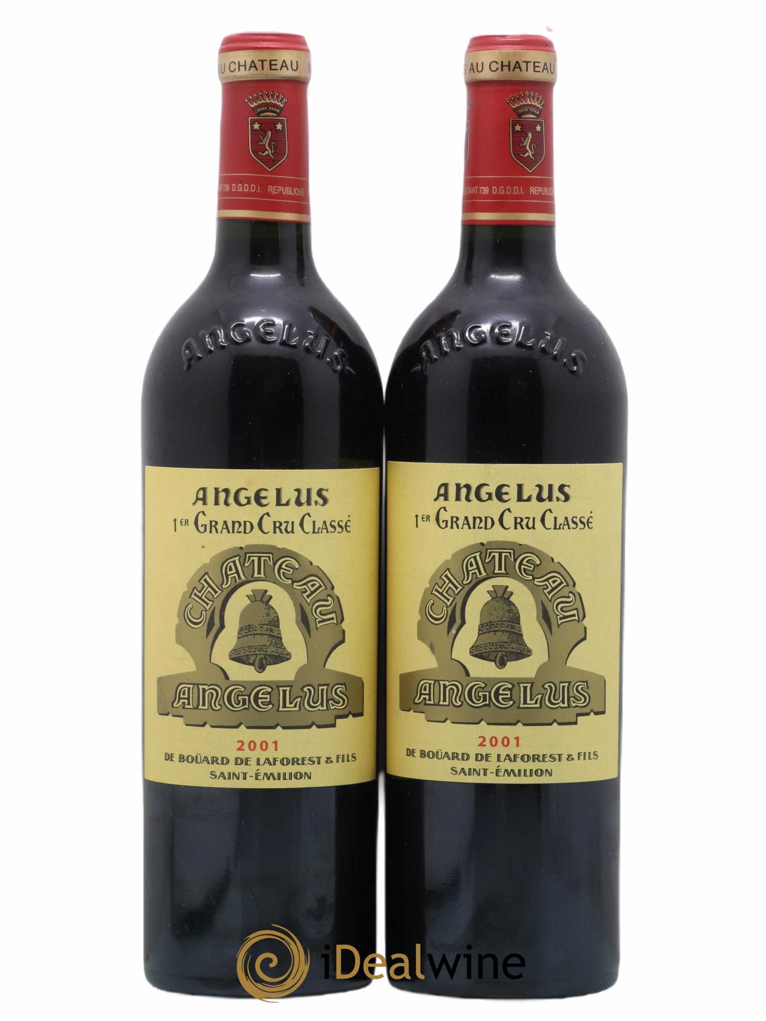 Château Angélus 1er Grand Cru Classé A  2001 - Lot de 2 Bouteilles