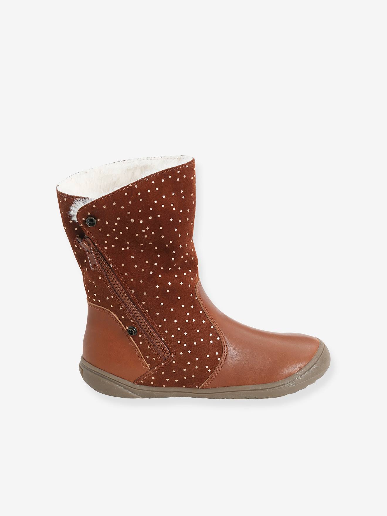Vertbaudet Mädchen Winterboots zum Umschlagen - braun
