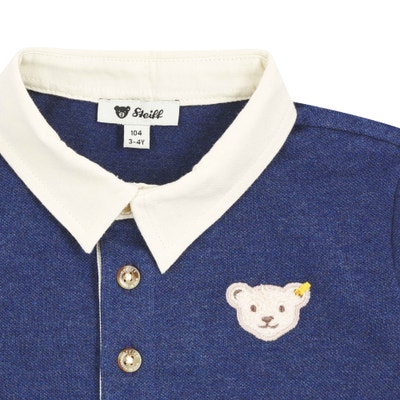 Poloshirt langarm, dunkelblau für Jungs
