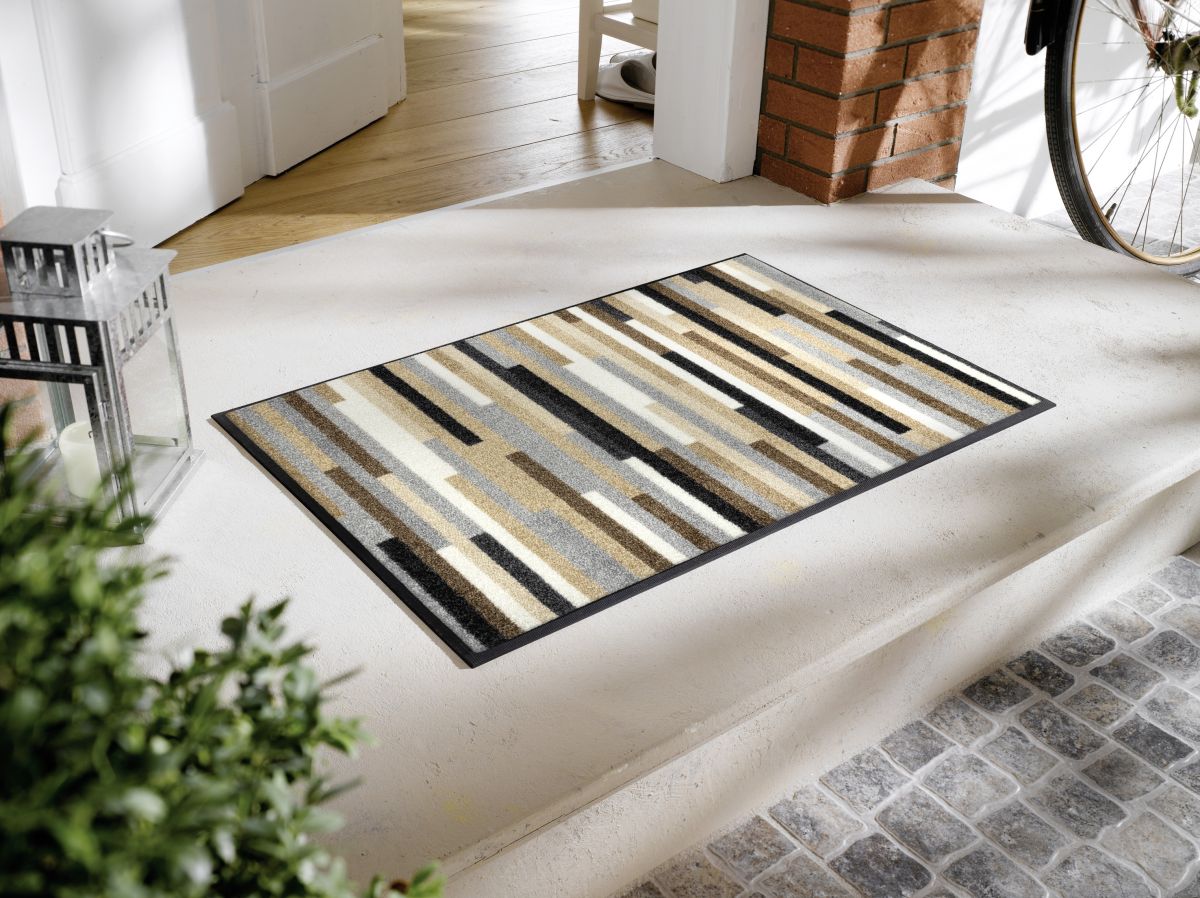 Fußmatte wash dry Mikado Stripes Natur 50 x 75 cm