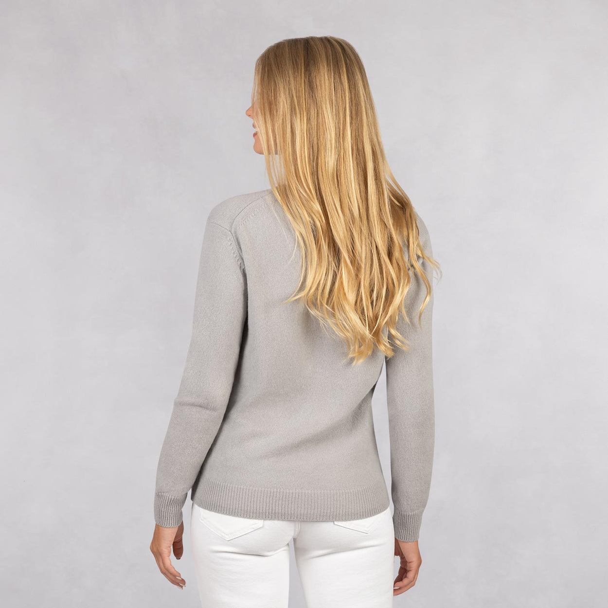 Wollpullover V-Ausschnitt Damen