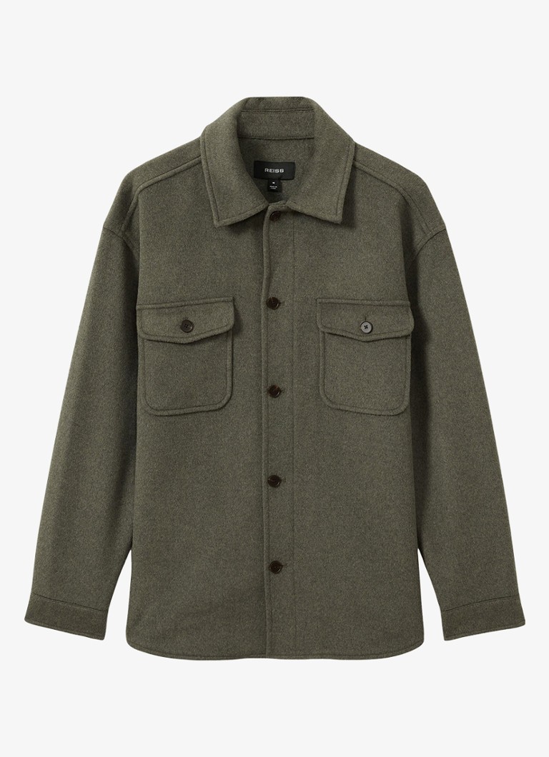 Reiss Liam regular fit overshirt in wool
