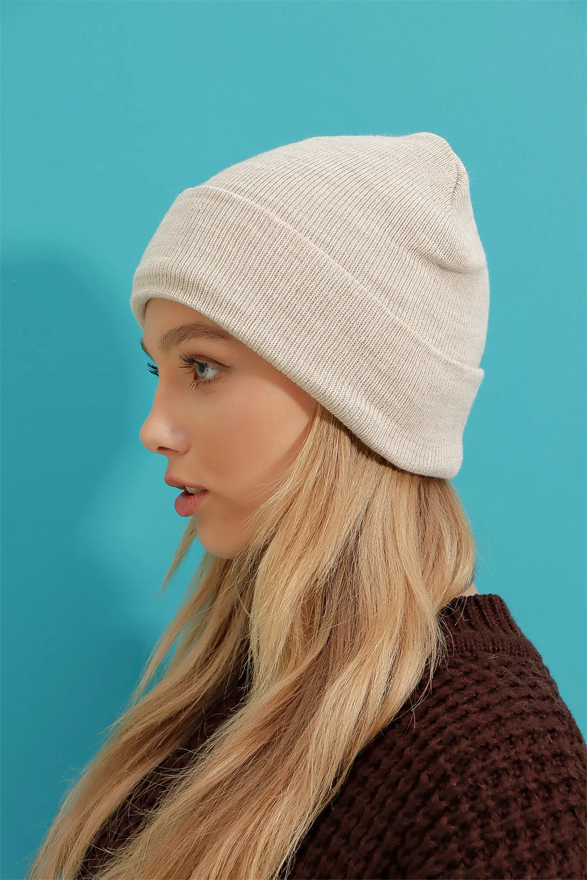 Trend Alaçatı Stili  Mütze - Beige - Unifarben