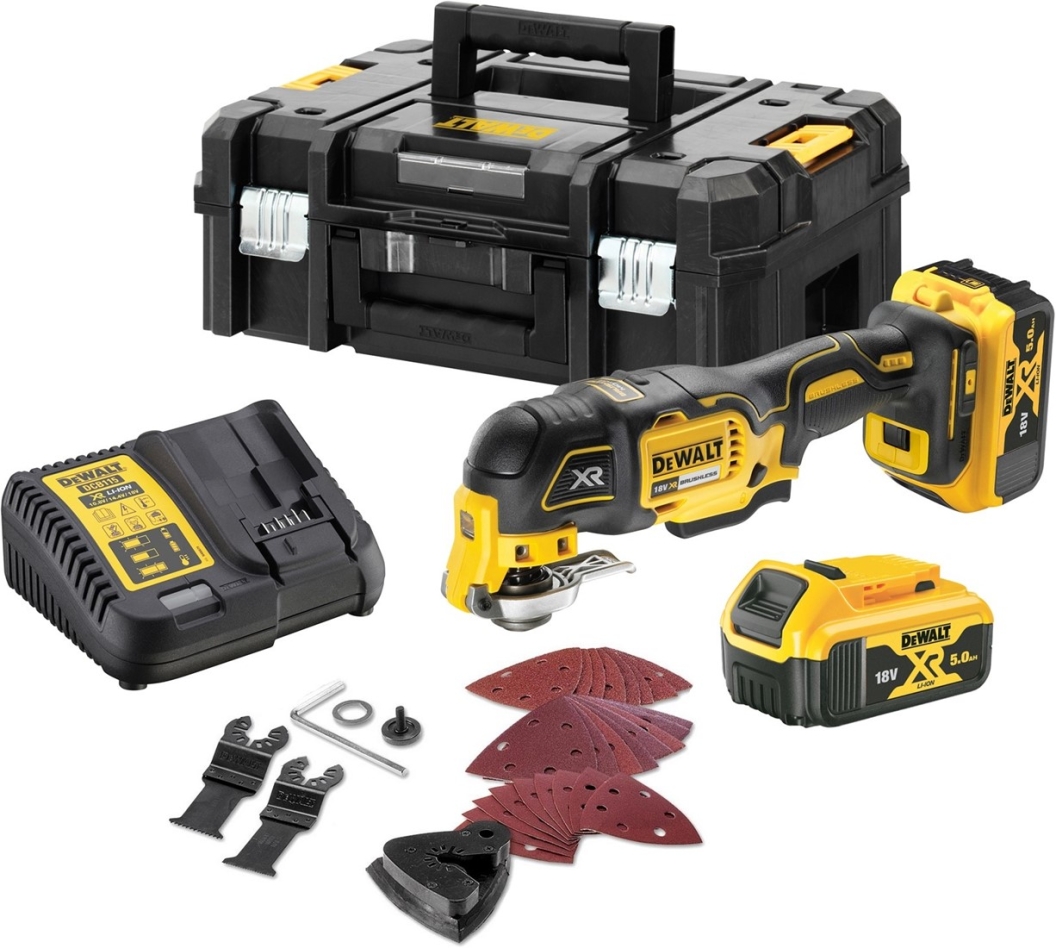DeWalt DCS356P2-QW Oscilační multifunkční nářadí 18V 5,0Ah Li-Ion v TSTAK