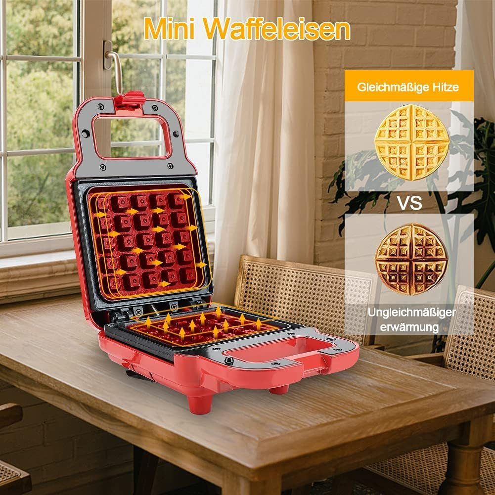 MOUTEN Sandwichmaker Waffelmaschine doppelseitige Heizung Brotmaschine Drucktoaster