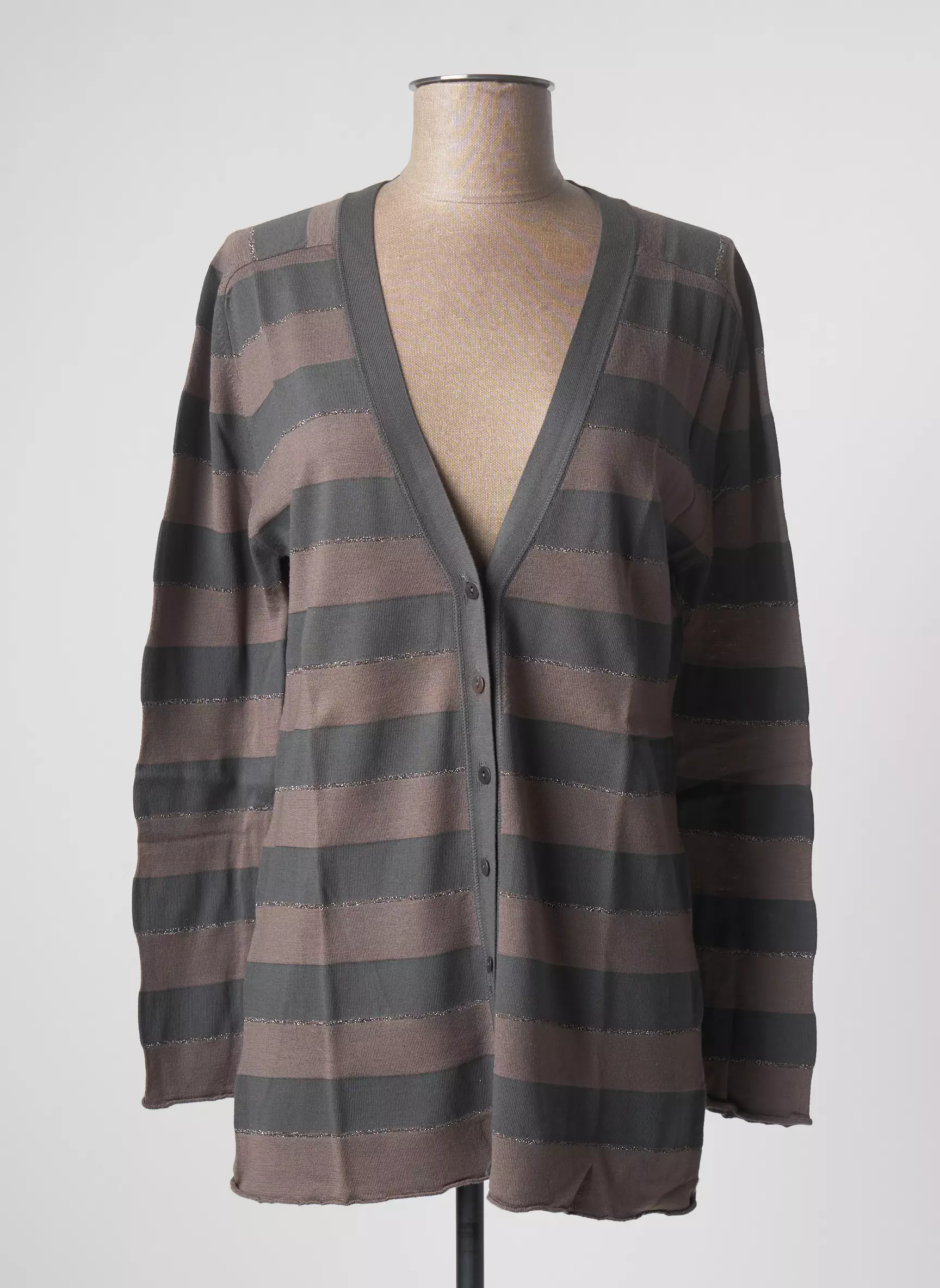 Stefan Green Cardigans Femme couleur gris
