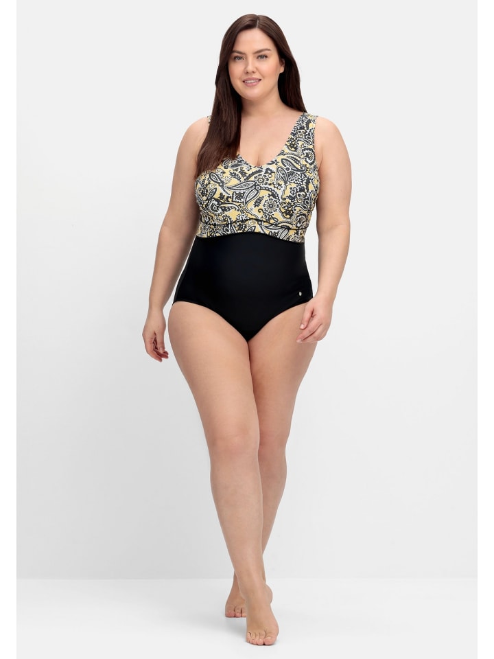 sheego Badeanzug in schwarz günstig kaufen 56 E