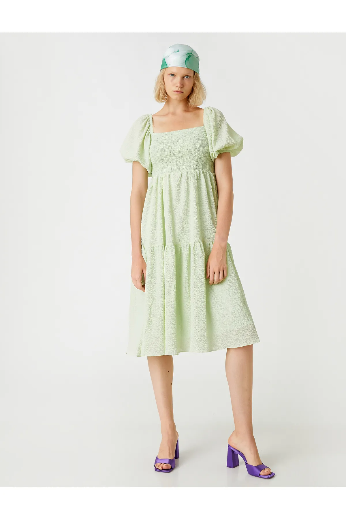 Koton  Gipe Detailliertes Midikleid