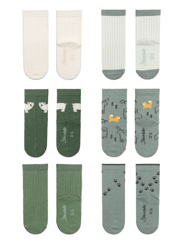 Sterntaler Socken 6er-Pack Eisbär in sattes grün günstig kaufen 18
