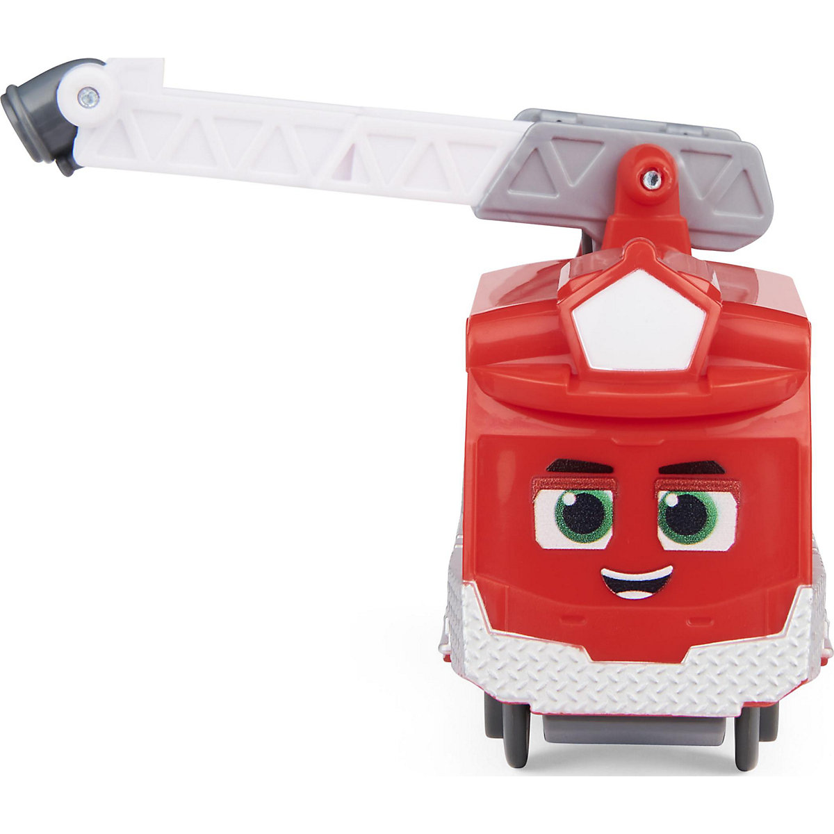 Mighty Express Push-and-Go Zug Roter Retter mit Güterwaggon