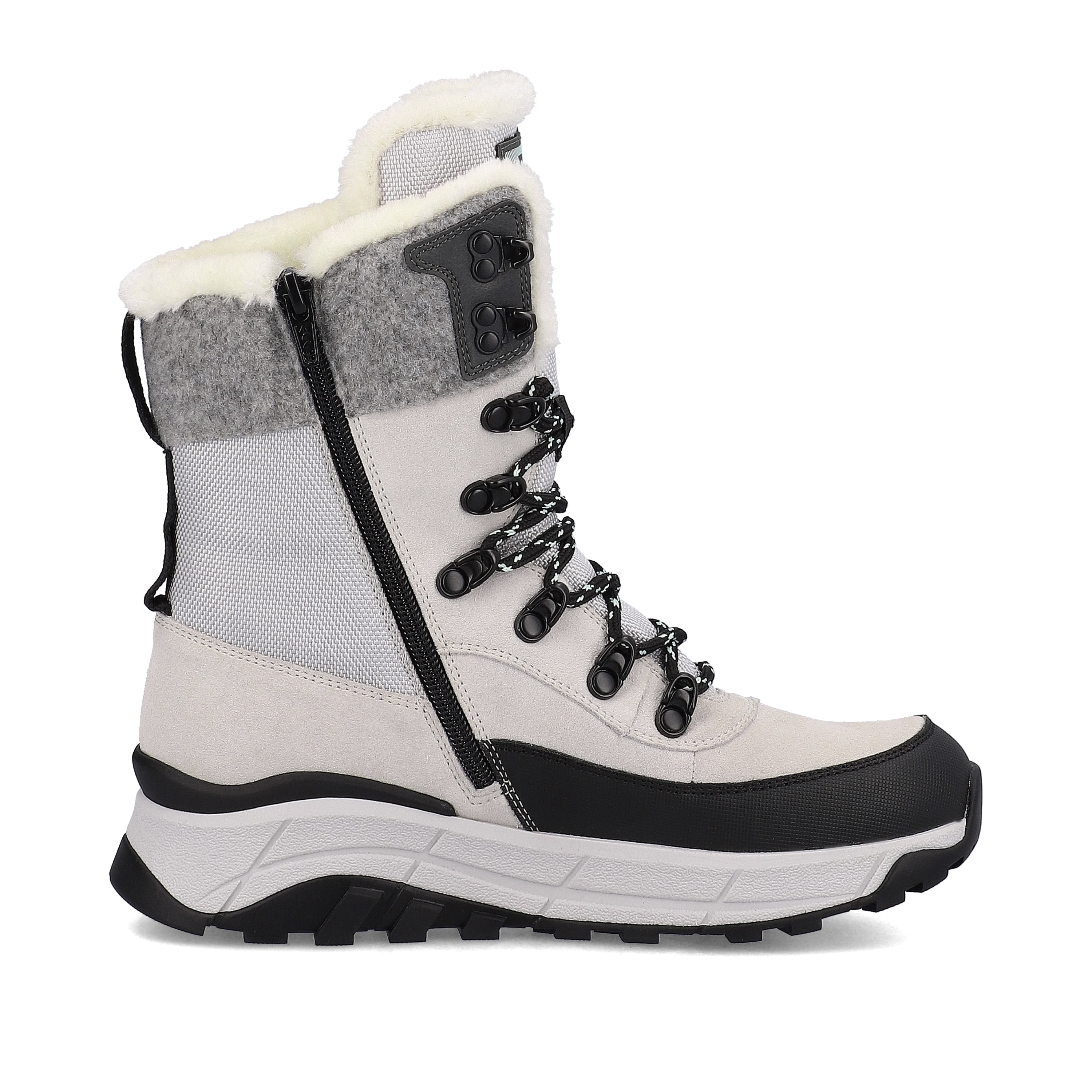 Rieker Damen Schnürstiefel creamy-white black