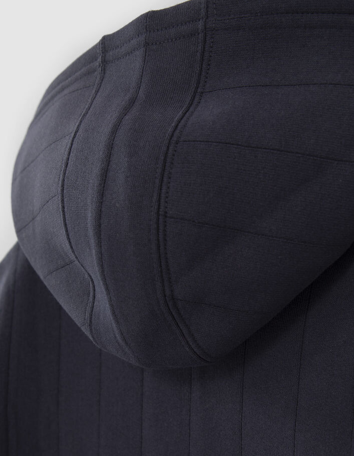 Cardigan marine molleton effet rayures garçon
