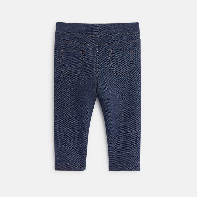 Jegging denim knitlook bleu bébé fille