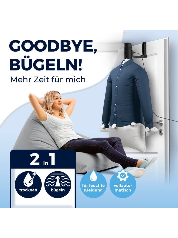 CLEANmaxx CLEANmaxx Hemdenbügler PRO KOMPAKT - easy an die Tür hängen & automatisch bü günstig kaufen onesize