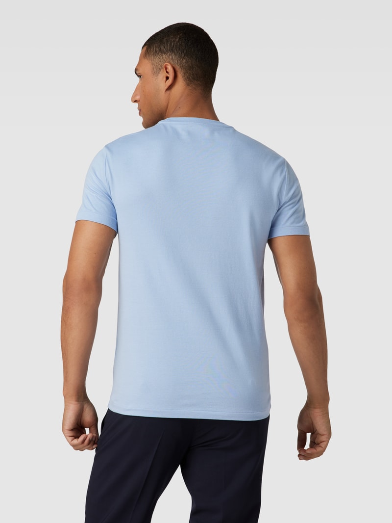T-Shirt in Melange-Optik in bleu